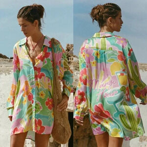 Free People Spell Margi Hour Shirt Dress Size Medium NWOT $199